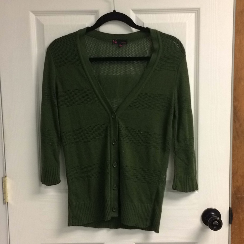 Green Sweater Cardigan